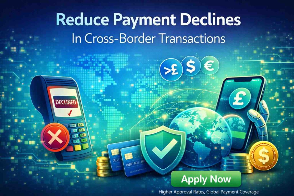 Reduce payment declines in cross-border transactions using an international payment gateway with higher approval rates