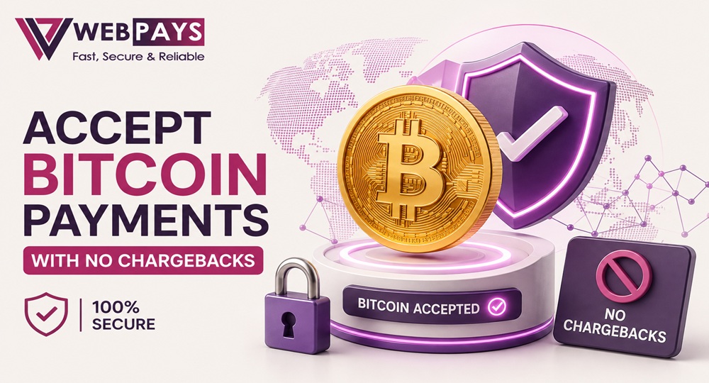 accept bitcoin for my business without chargeback issues